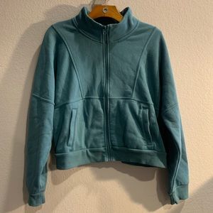 Teal Target Brand Zip Up